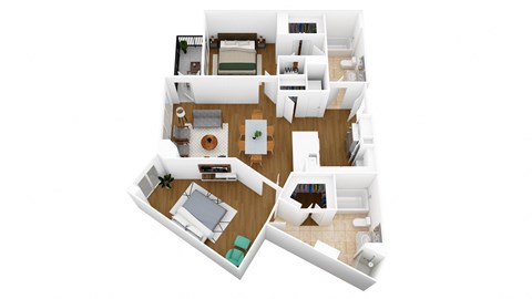 bedroom floor plan an open concept living room and dining room with a kitchen